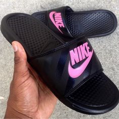 Women Nike Benassi " Jdi " Black / Vivid Pink / Black Women's Us Size 5 6 7 8 9 10 11 12 Condition: Brand New - Without Box *Satisfaction Is 100% Guaranteed* Additional Notes: Guaranteed To Be 100% Authentic Nike Merchandise (Purchased From An Authorized Nike Retailer) Woman Woman's Sandal Slide Sandals Color Comfortable Sz Size Pinks Blink Blinks Nike Pink Slides For Summer, Pink Nike Casual Slides, Pink Sports Slides With Cushioned Footbed, Casual Pink Nike Slides, Pink Open Toe Slides For Sports, Nike Black Slides For Spring, Casual Pink Sports Slides, Black Sports Slides For Spring, Black Slides For Sports In Spring