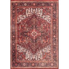 Designed with resilience against everyday wear-and-tear, this rug is kid and pet friendly and perfect for high traffic areas of your home such as living room, dining room, kitchen, and hallways Colored Dining Room, Kitchen Brick, Wagga Wagga, Affordable Area Rugs, Affordable Rugs, Vintage Medallion, Synthetic Rugs, Persian Pattern, Area Rug Sizes