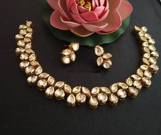 Kundan Set / Kundan Necklace Set / Simple Kundan Set / Indian - Etsy Philippines Necklace Set Simple, Kundan Jewellery Set, Kundan Necklace Set, Artificial Jewelry, Victorian Necklace, Kundan Jewelry, Beads Work, Plastic Pouch, Thread Bangles