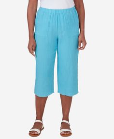 in stock Gauze Pants, Pedal Pushers, Alfred Dunner, Feather Light, Double Gauze, Summer Breeze, Color Swatch, Summer Women, Capri Pants