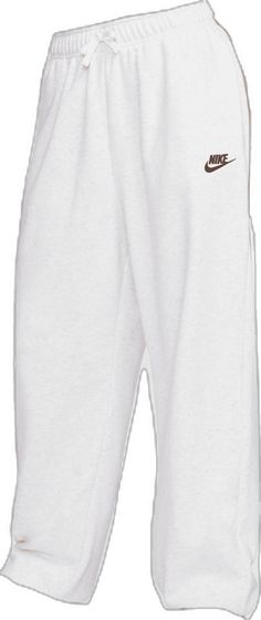 White Sweatpants With Ribbed Waistband For Sports, Comfortable White Sports Sweats, White Relaxed Fit Fleece Activewear, Nike Fleece Sweats With Comfort Waistband, Comfortable White Sports Joggers, Comfortable White Joggers For Sports, Nike Cotton Joggers, White Fleece Athleisure Sweatpants, Nike Fleece Leisure Bottoms