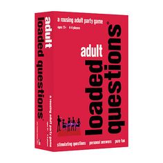 Adult game night starts now! Get ready for fun questions, ridiculous answers, and nonstop laughter, as you and your friends take turns guessing which player wrote which answer while writing your own personal answers to 308 suggestive, silly, and stimulating questions. With highly-desirable VIP cards awarding your efforts on every turn, Adult Loaded Questions guarantees all players a very happy ending.Recommended Ages: 17 Years And UpUse: IndoorMeasurements: 10.5 Length/Inches, 3 Height/Inches, 8 Bachelorette Drinking Games, Fun Road Trip Games, Bachelorette Party Games Drinking, Birthday Games For Adults, Bachelorette Drink, Newlywed Game, Drinking Games For Parties, Holiday Party Games, Question Game