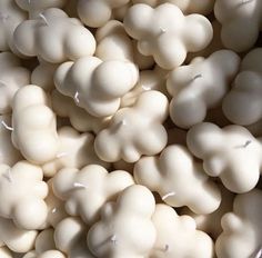 close up view of white chocolate candies