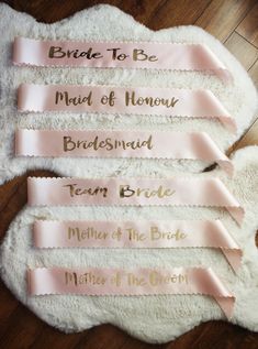 Welcome to the Happy Bride Store ! Details: Sashes are PRE MADE! Bride to Be Sash - Maid of Honour Sash - Team Bride Hen Party Individual Sash - Bridal Shower Party Accessory Bachelorette Party Decoration Sash color is Rose Satin, text is Gold Foil, Processing time: 1-2 business days (excludes weekends and national holidays) Shipping: - First Class mail takes 7-10 days to deliver your order - Priority mail takes 3-5 days to deliver your order - Priority Express mail takes 1-2 days to deliver you Bride Sash Ideas, Bridal Party Sashes, Hens Weekend, Bachelorette Party Decoration, Hen Party Sash, Bridal Shower Sash, Bride To Be Sash, Happy Bride, 50th Birthday Shirts