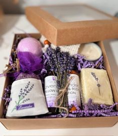 Our Lavender Gift Box is the perfect blend of elegance and relaxation, featuring a collection of premium handcrafted lavender products designed to indulge the senses and soothe the soul. Each box contains a handmade lavender soap, a rich moisturizing lavender lotion, lavender pillow mist, a calming sage and lavender candle, lavender bud sachet, fizzy bath bomb and a small lavender dried bundle. Our lavender gift box includes: 2 oz bottle of Lavender Hand and Body Lotion A luxurious lotion enrich Handmade Lavender Soap, Lavender Products, Sage And Lavender, Lavender Pillow, Wrapping Inspiration, Lavender Lotion, Relaxing Night, Lavender Pillows, Lavender Gifts