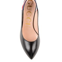 The Gucci Sylvie Leather Slingback Pumps in Black defined by the label's signature webbing - here in the form of an elasticated slingback strap. This pair is crafted in Italy from buttery-soft leather, has a classic almond toe and 4" stiletto heel. Made in Italy. 100% Authenticity Guaranteed. Brand new in box. Fendi Shoes Sneakers, Gucci Sylvie, Slingback Heels, Buy Gucci, Fendi Shoes, Roger Vivier, School Bags For Kids, Dior Shoes, Slingback Heel