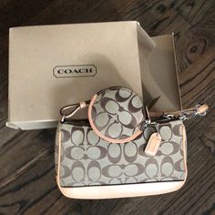 Practically Brand New Coach Bag And Purse. Coach Beige Bag With Zipper Pouch, Coach Clutch With Removable Pouch For Daily Use, Coach Clutch Pouch For Everyday Use, Coach Wallet With Removable Pouch, Coach Clutch With Removable Pouch, Coach Clutch Pouch With Zipper Closure, Coach Wallets With Removable Pouch, Coach Everyday Pouch Clutch, Coach Clutch With Zipper Pouch