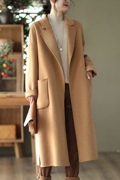 Chic Casual, Winter Dresses, Autumn Winter, Duster Coat, Winter Fashion, Going Out, Tops Designs, Tee Shirts, Wool