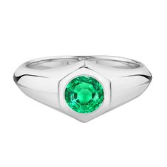 METAL SPECIFICATIONS White Gold 14K STONE SPECIFICATIONS Stone Name : Green Emerald Stone Cut : Round Cut Stone Details : There is one single round cut green emerald stone in the center approx. 1 carat (Approx. Dia. 6 mm) in the ring. Crafted with a natural earth mined stone. Color : Green Quality : AAA Total : Approx. 1 Carat RING SPECIFICATIONS Size : 8 (Can ship in any size) Appraised Value : $4,068.00 Comes with Certificate Modern Round Emerald Ring For Formal Occasions, Green Sapphire Ring With Brilliant Cut For Formal Occasions, Modern Emerald Rings With Center Stone, Green Brilliant Cut Sapphire Ring For Formal Occasions, Formal Green Sapphire Ring With Brilliant Cut, Classic Emerald Ring With Round Stone, Modern Green Diamond Ring For Formal Occasions, Formal Emerald Solitaire Birthstone Ring, Classic Emerald Ring With Round Stone For Anniversary