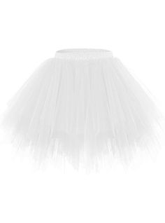 Super soft, non-scratchy tulle material with satin underlining and detachable satin sash Elastic closure White Tutu Skirt, Tutu Skirt Women, Art Final, Dance Tutus, Black Velvet Top, Tulle Long Skirt, White Tutu, Tulle Material, Mermaid Sequin