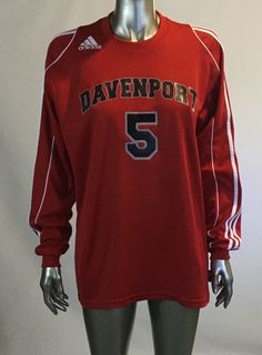 Adidas Davenport long sleeve top- jersey, Size M, Col Red, Women- Youth - Sinaitex Liquidation Traders Inc. Adidas Jersey, Jordan Sneaker, Jacket Collection, Adidas Vintage, Jersey Long Sleeve, Shoes Vintage, Red Vintage, Vintage Adidas, Sneaker Collection