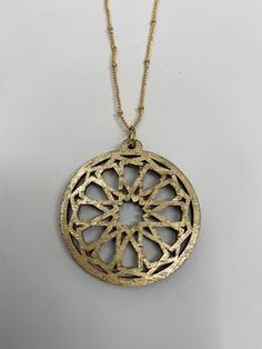 Laser Cut Metal Jewelry Gift, Gold Engraved Bohemian Medallion Necklace, Handmade Geometric Gold Jewelry, Artisan Gold Etched Jewelry, Artisan Etched Gold Jewelry, Gold Laser Engraved Round Pendant Jewelry, Artisan Gold Medallion Necklace, Bohemian Geometric Gold Jewelry, Gold Laser Engraved Round Pendant Necklace