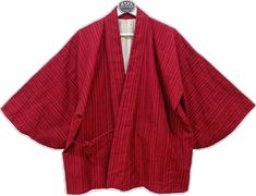 Traditional Red Cotton Kimono, Red Cotton Kimono With Long Sleeves, Red Cotton Long Sleeve Kimono, Red Long Sleeve Cotton Kimono, Traditional Tops With Kimono Sleeves For Spring, Embroidery Japanese, Vintage Flower Pattern, Kimono Pattern, Flower Pattern