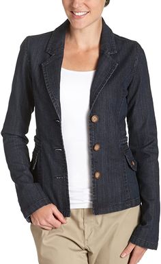 Buffalo by David Bitton Women's Nataly Denim Blazer at Amazon Women's Coats Shop Denim Blazer, Denim Jackets, Women's Coats, Amazon Women, Coats For Women, Buffalo