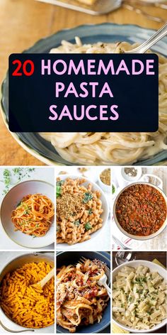 20 homemade pasta sauces that are easy to make