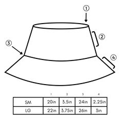 the size and measurements of a bucket hat