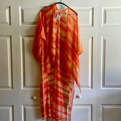 Brand New, Never Been Worn, One Size. Beautiful, Flow And Comfortable For Summer Time Casual Cover-up For Brunch In Spring, Lightweight Casual Spring Cover-up, Casual Summer Cover-up For Brunch, Beachy Cover-up For Spring Brunch, Casual Summer Brunch Cover-up, Beachy Spring Brunch Cover-up, Casual Open Front Cover-up For Spring, Casual Open Front Spring Cover-up, One-size Summer Cover-up For Spring