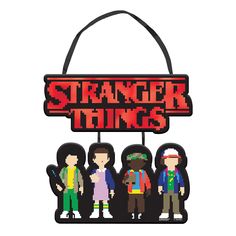 AMSCAN CA Halloween Stranger Things Hanging Sign, 6 x 6 Inches 192937080245 Stranger Things Paper Plates, Stranger Things Door Tags, Stranger Things Birthday Party Games, Pixel Gift, Stranger Things Party, Stranger Things Wall, Eleven Mike, Stranger Things Costume, Party Expert