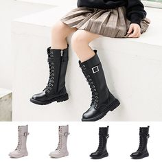 Store category You may also like Girls Riding Boot Side Zipper Knee High Boots Girl Lug Sole School Casual Bootie Product Details Description: Gender: Girls, Girl, Kids, Children Style: Knee High Boots, Fashion Boots, Riding Boots, Tall Boots, Winter Shoes Pattern Type: Solid Color, Plush Lined Color: Black, Beige (Optional) Size: US 9.5toddlers, US 10toddlers, US 10.5toddlers, US 11little kids, US 11.5little kids, US 12little kids, US 12.5little kids, US 13little kids (Follow the size chart to