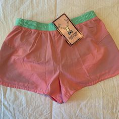 Brand New Jadelynn Brook Pink Shorts - Size S Pink Stretch Swim Trunks For Spring, Stretch Pink Swim Trunks For Spring, Pink Swim Trunks For Spring Sports, Pink Swim Trunks For Sports In Spring, Spring Stretch Swim Trunks With Pockets, Stretch Swim Trunks With Pockets For Spring, Pink Stretch Swim Trunks Short Length, Pink Swim Trunks With Elastic Waistband For Spring, Pink High Waist Swimwear With Elastic Waistband