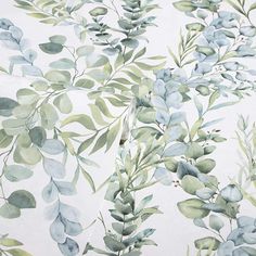 an image of a wallpaper with leaves and branches painted on it's surface