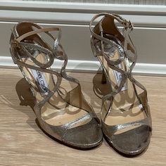 Worn 3x (Once Was Wedding Day!), But Still In Good Condition. Comfortable And Gorgeous For Any Formal Occasion. Jimmy Choo Shoes, Formal Occasion, Leather Sandals, Jimmy Choo, Shoes Women Heels, Champagne, Shoes Heels, Wedding Day, Women Shoes