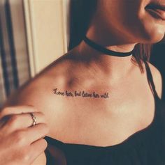 a woman with a tattoo on her chest saying, some days but later we will