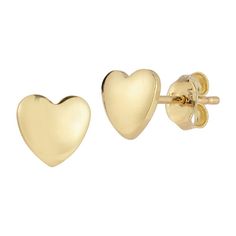 Spread love and show off your style in these LUMINOR GOLD 14k Gold Puffed Heart Stud Earrings. Click on this JEWELRY & WATCHES GUIDE to learn about fit, styles, materials and more! Spread love and show off your style in these LUMINOR GOLD 14k Gold Puffed Heart Stud Earrings. Click on this JEWELRY & WATCHES GUIDE to learn about fit, styles, materials and more! FEATURES Earring dimensions: 7 mm x 6.5 mm Backings: post Nickel free Metal: 14k gold Plating: 14k gold Finish: polished Packaging: velvet Valentine's Day Yellow Gold Heart Earrings For Pierced Ears, Yellow Gold Double Heart Earrings For Valentine's Day, Valentine's Day Yellow Gold Open Heart Earrings, Puffed Heart, Heart Stud Earrings, Heart Studs, Heart Earrings Studs, Spread Love, Jewelry Earrings Studs