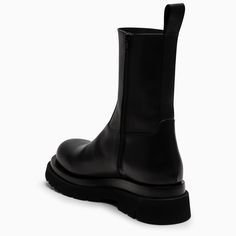 Upper: 100% Calf leather Sole: 100% Rubber Black Leather Ankle Boots, Chelsea Boot, Black Leather Boots, Luxury Retail, Lambskin Leather, Luxury Fabrics, Leather Ankle Boots, Bottega Veneta, Boat Shoes