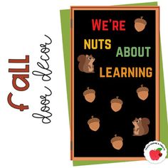 This door decor is perfect for the fall season! It can also be used as a bulletin board.This download includes a PDF file of the letters:Letters in color that say "We're Nuts About Learning"Black Line Letters that say "We're Nuts About Learning"Acorn Nametags are in a PowerPoint file (editable)Squirrel decor in 2 different sizes(IF YOU NEED MORE OF ANY OF THESE ITEMS, JUST COPY & PASTE THE SLIDE)Thanks for checking this out! Be sure to follow me to receive updates on door decor, clipart, freebies, and more!I would love to see your finished doors! Tag and follow me on Instagram: @teachinspirencreateLove,Jasmine Squirrel Door Decorations Classroom, Squirrel Decor, Fall Door Decorations, Fall Door, Door Decorations Classroom, Classroom Door, Nuts, Name Tags, Bulletin Boards