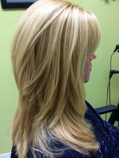 Long Layered Haircuts With Face Framing, Long Hairstyle Ideas, Blonde Foils, Blonde Layered Hair, A Line Bob, Stacked Bob, Long Hairstyle, Medium Layered