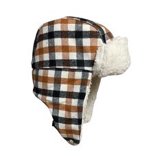 This a great warm hat for those cold winter days. It can be worn with the Earflap hanging loose or snapped under the chin. It is made with a soft wool blend plaid fabric.  The lining is made with cream Sherpa.  Please look at the last photo for sizing. Then choose your size from the drop down menu.  If you have any questions at all, please reach out and I will be happy to help. Your hat will be custom made after you order so please check processing times. Windproof Cap For Fall, Warm Brimmed Beanie For Outdoor, Windproof Brimmed Hats For Fall, Brimmed Beanie For Outdoor Winter Use, Adjustable Cap With Plush Lining, Warm Brimmed Hats For Outdoor, Adjustable Hats With Fleece Lining For Winter Sports, Adjustable Winter Sports Hats With Fleece Lining, Adjustable Fleece-lined Hats For Winter Sports