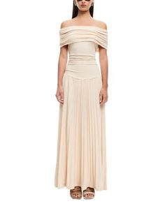 Lioness Field Of Dreams Off-the-Shoulder Maxi Dress Women - Bloomingdale's Maternity Off The Shoulder Dress, Lioness Dress, Wardrobe Aesthetic, Drapey Dress, Field Of Dreams, Bridal Inspo, Off The Shoulder Dress, Ladies Night, Fabulous Fabrics