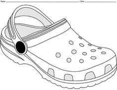 a drawing of a clogger shoe