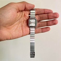 2000s Vintage Style Square Stainless Steel Luxury Watch Works And Time Can Be Changed These Watches Are Unisex :)! Easily Adjustable Band Brand New Shipping:$4 @ 2000s Vintage, Vintage Mode, Mode Vintage, Steel Watch, Wristwatch Men, Stainless Steel Watch, Wrist Watches, Silver Man, Luxury Watch