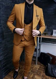 Coat Pant For Men, Beach Wedding Suits, Suits Men Slim, Blazer Outfits Men, Slim Fit Suit Men, Yellow Suit, Suits Men Business, Male Style, Dress Suits For Men