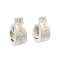 Title Elegant 18k White Gold 0.10ctw Diamond Brushed Finish Cuff Huggie Earrings PRODUCT DESCRIPTION --Stone(s):-- (16) Natural Genuine Diamonds - Single Cut - Pave Set - G/H Color - VS2/SI1 Clarity Total Carat Weight: 0.10 (approx.) Material: Solid 18k White Gold Weight: 9.54 Grams Backing: Posts w/ Snap Closures (Pierced ears are required.) Width: 7.7mm (0.30") Height: 17.7mm (0.69") Condition: Like new! Stock Number: MK-53052831 Shipping Policy Shipping will be FREE within the USA and extra for international orders. Items are shipped out after payment is received. Return Policy In any case that you are not happy with the item, we encourage you to contact us first and see if there is anything we can do on our part. Returns are welcome with proper reason and prior contact. Items must be r Wrap Earrings, Huggie Earrings, Cuff Earrings, Fine Jewellery Earrings, G H, Pierced Ears, Huggies Earrings, Ear Piercings, Antique Jewelry