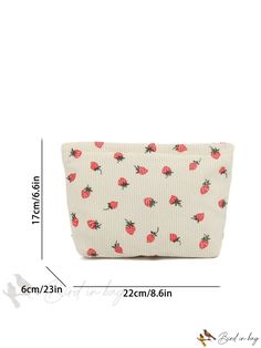 Bird in Bag - Womens Aesthetic Cosmetic Bag with Stylish Storage for Makeup Cute Large Capacity Rectangular Cosmetic Bag, Cute Beige Bag With Zipper Closure, Cute Beige Bags With Zipper Closure, Trendy Portable Cosmetic Shoulder Bag, Trendy Portable Shoulder Cosmetic Bag, Casual Rectangular Cosmetic Bag For School, Casual Rectangular Cosmetic Bag, Beige Zipper Pouch Bag For School, Casual Large Capacity Cosmetic Bag For Daily Use