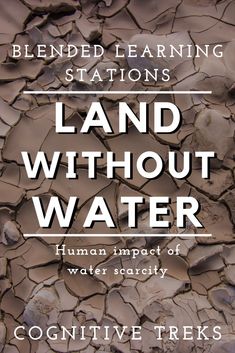 a book cover with the title land without water written in white and black on it