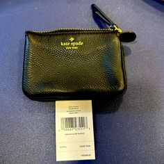 Nwt Kate Spade Larchmont Avenue Mini Natasha Wallet Black Authentic. Gold Foil Embossed Kate Spade New York Signature. Capital Kate Jacquard Lining. Pebbled Leather. Coin Purse With Zipper Closure. Brand New With Tag Price Is Already Low Can’t Go Lower . Compact Kate Spade Wallets For Travel, Kate Spade Rectangular Coin Purse For Everyday, Chic Travel Coin Purse With Coin Pocket, Travel Coin Purse With Interior Key Chain Holder, Compact Bag With Interior Key Chain Holder, Kate Spade Bifold Coin Purse, Chic Coin Purse With Card Slots For Travel, Chic Travel Coin Purse With Card Slots, Kate Spade Travel Wallets With Rfid Blocking