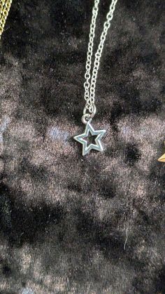 Star Necklaces of different types. They all look good on your doll. All have 8inch chain with fish hook clasp. Silver Star Charm Necklaces For Party, Silver Star-shaped Charm Necklaces For Party, Party Star Charm Necklaces, Metal Star Charm Necklace In Star Shape, Star-shaped Charm Necklace With Lobster Clasp As Gift, Gift Star-shaped Charm Necklace With Lobster Clasp, Star Necklaces, Silver Star Necklace, Star Necklace Silver