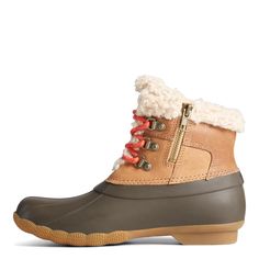 PRICES MAY VARY. Water-resistant leather shaft with faux fur trim and rubber duck shell D-ring hardware with cotton laces and side zipper for easy on/easy off versatility and a secure fit Micro-fleece lining for added warmth Non-marking rubber outsole with Sperry’s Signature Molded Wave-Siping for enhanced traction All Weather Boots, Leather Snow Boots, Sperry Women's, Weather Boots, Snow Boot, Top Sider, Sperry Top Sider, Womens Ankle Boots, Rubber Duck