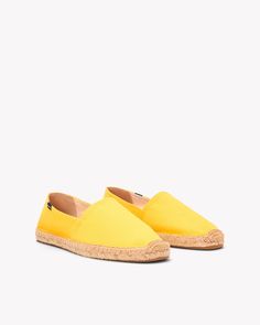 The Original Espadrille - Dali Colors - Seasonal - Girasol Yellow - Me – Soludos Comfortable Slip-on Espadrilles For Summer, Casual Summer Espadrilles With Textured Sole, Casual Espadrilles With Textured Sole For Summer, Summer Espadrilles With Textured Sole, Summer Espadrilles With Rubber Sole, Textured Slip-on Espadrilles For Summer, Natural Espadrilles For Summer Outings, Slip-on Espadrilles For Summer, Casual Summer Espadrilles With Removable Insole