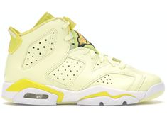 Check out the Jordan 6 Retro Dynamic Yellow Floral (GS) available on StockX Floral Nikes, Red Basketball Shoes, Air Jordan 6 Retro, Authentic Jordans, Nike Air Jordan 6, Jordan Model, Jordan 6 Retro, Floral Sneakers, Sneaker Stores