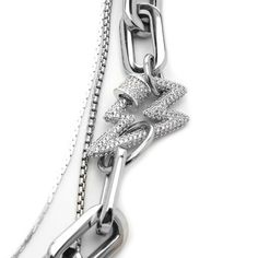 Stainless steel chunky link chain Zirconia solitaire pendant Lighting zirconia carabiner 16" -19"- 20" length Solitaire Pendant, Link Chain, Necklace Set, Pendant Lighting, Chain Necklace, Personalized Items, Stainless Steel, Chain, Lighting