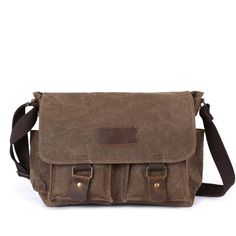 The Laptop Waxed Canvas Messenger Bag Mens is a stylish and functional bag that is perfect for everyday use. It is made from a waxed canvas material that is waterproof and durable. The bag features 2 side pockets for quick access items. The bag also comes with adjustable shoulder straps and a comfortable carrying handle. It is ideal for carrying laptops, books, documents, and other items.   
ITEM FEATURES     - 1 x Main Compartment  - 2 x Front Pockets  - 1 x Laptop Compartment  - 1 x Interior Z Waterproof Crossbody Bag, Men Shoes Formal, Canvas Messenger Bag, Brown Coffee, Leather Messenger Bag, Ykk Zipper, Waxed Canvas, Crazy Horse, Leather Messenger