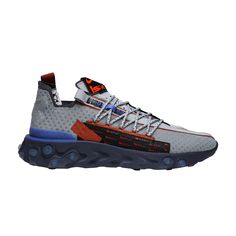 Find NIKE React Wr Ispa 'wolf on Editorialist. Improvise. Scavenge. Protect. Adapt. The Nike React WR ISPA is designed to meet the needs of a modern-day commuter navigating the big city environment. This 'Wolf Grey Sapphire' variant‚—issued in June 2019‚—utilizes a mesh upper with an integrated tongue secured by reflective lacing. Its deconstructed look is achieved via branded tape and asymmetrical pull tabs. Below, signature cushioning tech is equipped with rubber pods at the heel and forefoot for traction. Functional Low-top Custom Sneakers For Streetwear, Urban Sneakers For Light Sports With Breathability, Urban Custom Sneakers For Running With Breathable Design, Urban Breathable Custom Sneakers For Running, Urban Custom Breathable Sneakers For Running, Urban Style Breathable Sneakers For Light Sports, Urban Style Breathable Custom Sneakers For Running, Casual Shock Absorption Sneakers For Streetwear, Casual Sneakers With Shock Absorption For Streetwear