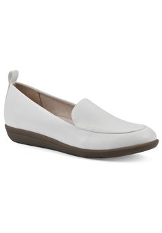 Slip on the Twiggy flat from Cliffs by White Mountain Shoes that will complement any outfit in your wardrobe. With a cushioned insole and lug outsole the Twiggy guarantees comfort all day long. This timeless style works everywhere from meetings to the mall.PU UpperSynthetic LiningSynthetic Outsole1" Heel heightCasual Flat available in sizes 6-9 whole and half sizes, 10, 11 | Women's Twiggy Casual Flat by Cliffs in White (Size 7 1/2 M) Casual Slip-on Flats With Arch Support, Comfortable Flats With Arch Support For Everyday, Comfortable Everyday Flats With Arch Support, Casual Flats With Arch Support, Comfortable Low-top Synthetic Flats, Comfortable Casual Flats With Ortholite Insole, Casual Everyday Flats With Textured Sole, Everyday Slip-on Flats With Removable Insole, Comfortable Synthetic Flats With Arch Support