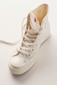 Chuck 70 Star High Top Sneakers | Free People High Top Sneaker Outfits Women, Women’s Shoes, High Top Sneakers Outfit, Dress With Converse, Shoes Fall, Hightop Sneakers, Shoes Ideas, White Converse, Chuck 70