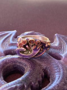 This custom made ring is perfect for the RPG enthusiast in your life. Makes a great gift! Hand made adornment of a mimic on a sterling silver ring blank. Made to order. Rochester Ny, Rings Statement, Sterling Silber, Sterling Silver Ring, Statement Rings, Silver Ring, Sterling Silver Rings, Custom Made, Hand Made